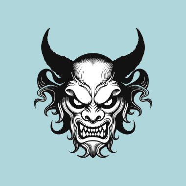 Devilish Maskot Logosu Vektör Tasarımı ile Hazırlandı