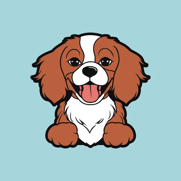 Cheerful Canine Expression Vector Illustration — Stock Vector