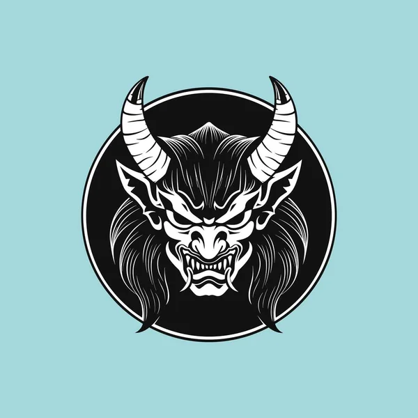 Eerie Demon Mascote Logo Vector Design — Vetor de Stock