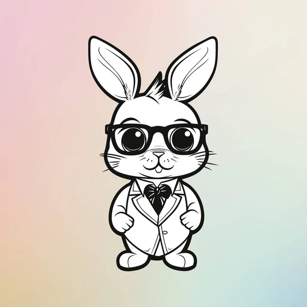 Кролик Костюме Замысловатый Кролик — стоковый вектор