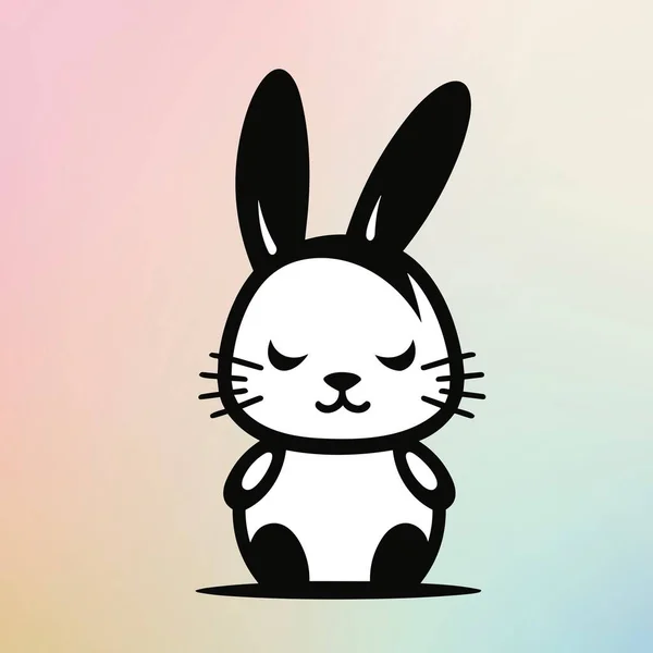 Сладкий Кролик Пастельными Красками — стоковый вектор