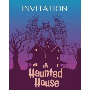 Perili Ev 'e Davetiye Alacakaranlık Gökyüzü Altında