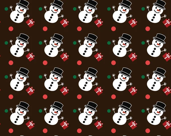 Boneco Neve Candy Cane Holiday Pattern Ilustrações De Stock Royalty-Free