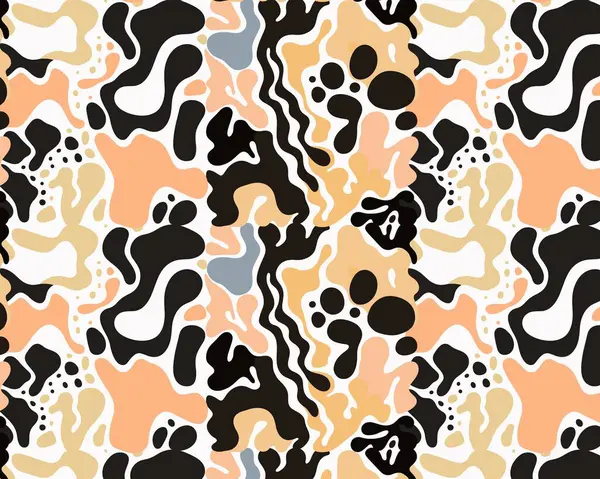 Patrón Impresión Animal Abstracto Con Naranja Negro Blanco Ilustraciones De Stock Sin Royalties Gratis