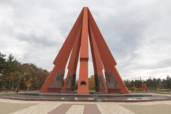 摩尔多瓦基希讷乌 2022年10月30日 乌云笼罩的永恒纪念碑 — 图库照片