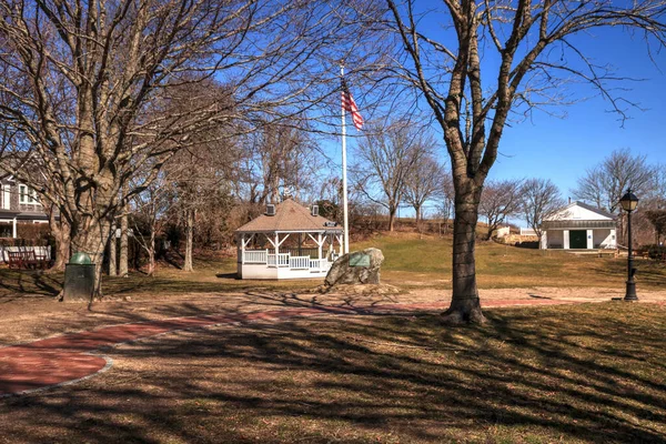 Chatham Cape Cod Massachusetts March 2023 Gazebo American Flag Kate — Stock Photo, Image
