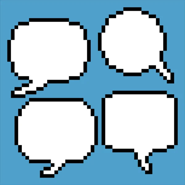 stock vector Speech bubble,  place for text boxes with pixel art. Vector illustration.