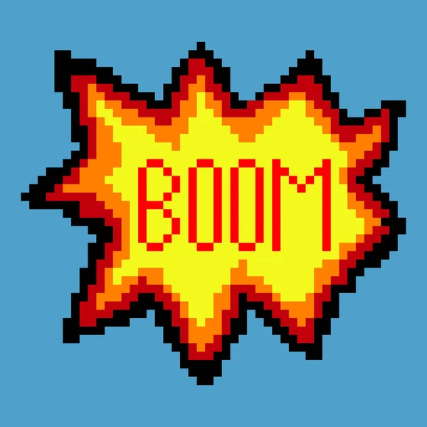 Explosion Pixel Art Vector Illustration — Stock Vector