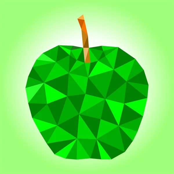 Apple Low Poly Art Vector Illustration — Stock Vector