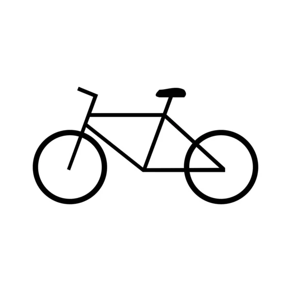 Ilustração Vetor Ícone Bicicleta Fundo Branco —  Vetores de Stock