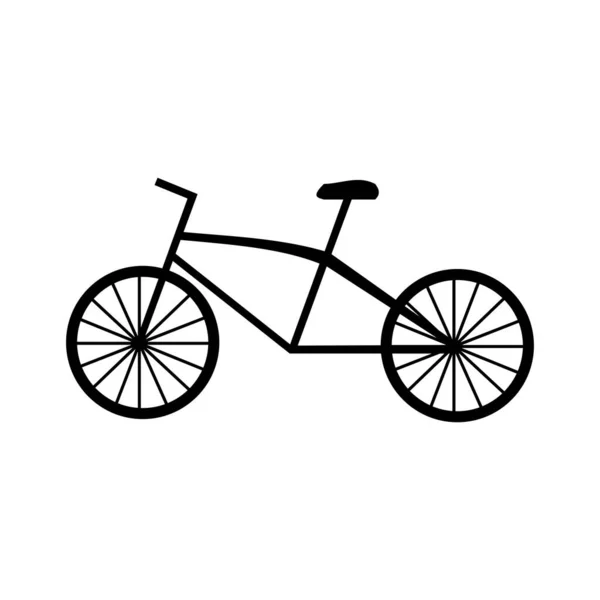Ilustrasi Vektor Ikon Sepeda Pada Latar Belakang Putih - Stok Vektor