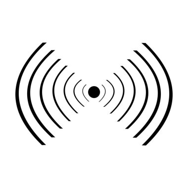 Beyaz arkaplanda wifi sinyal vektörü simgesi.