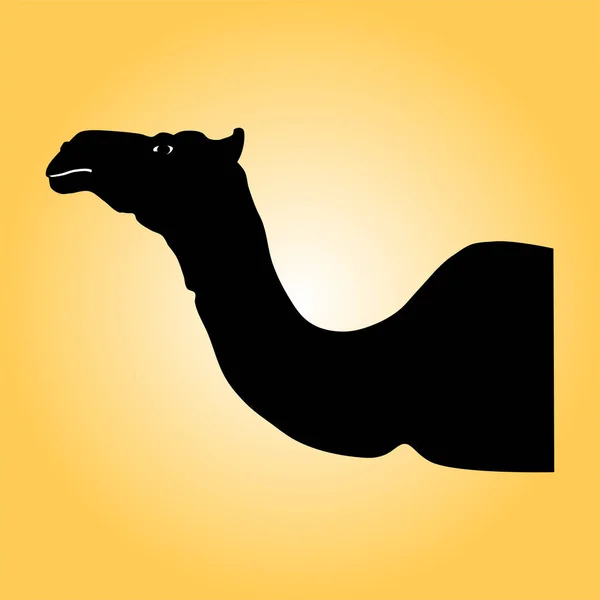 Camelo Com Design Silhueta Ilustração Vetorial — Vetor de Stock
