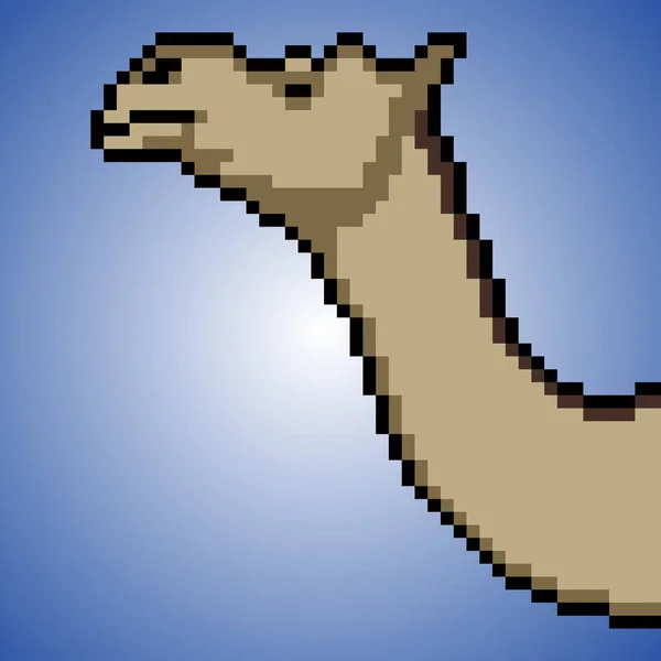 Camello Con Pixel Art Ilustración Vectorial — Archivo Imágenes Vectoriales