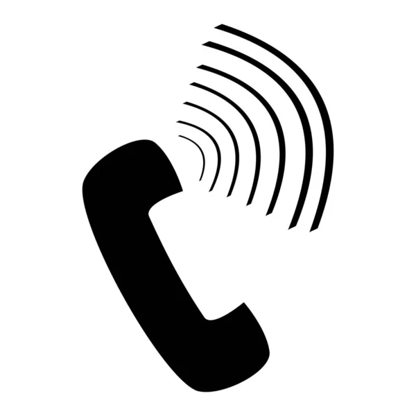 Vetor Ícone Chamada Telefone Símbolo Telefone Fundo Branco —  Vetores de Stock