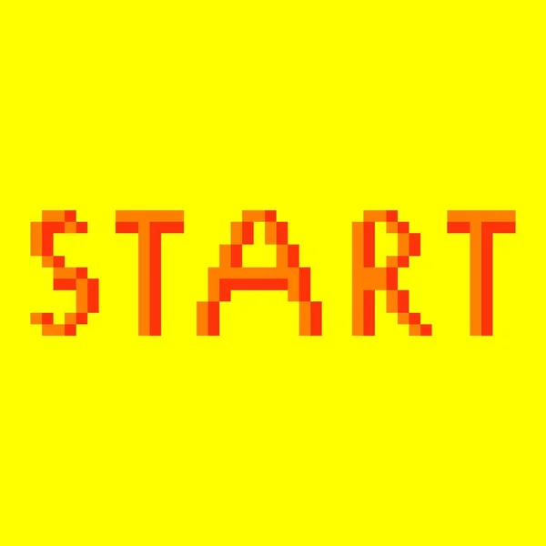 Writing Start Pixel Art Design — Stock Vector