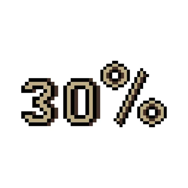 Дизайн Пікселів Відсотків Білому Тлі — стоковий вектор