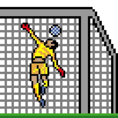 Futbolcu kaleci piksel ar