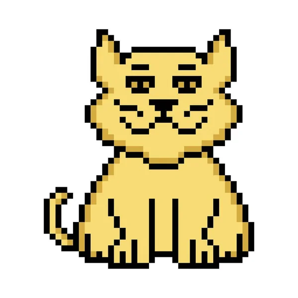 Кіт Векторні Ілюстрації Піксельному Мистецтві — стоковий вектор