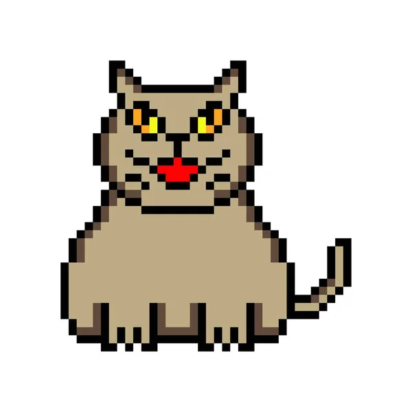 Ilustracja Wektora Kotów Sztuce Pikseli — Wektor stockowy