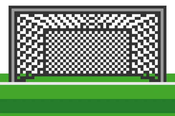 Пиксельное Поле Футбола — стоковый вектор