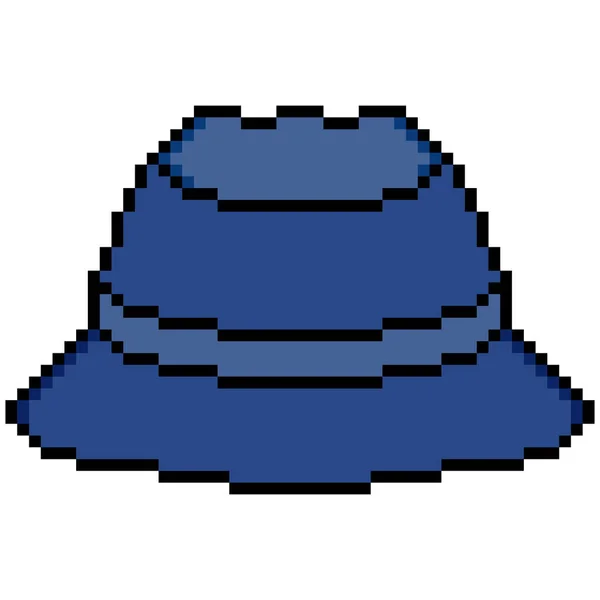 Καπέλο Κουβά Pixel Τέχνη Λευκό Φόντο — Διανυσματικό Αρχείο