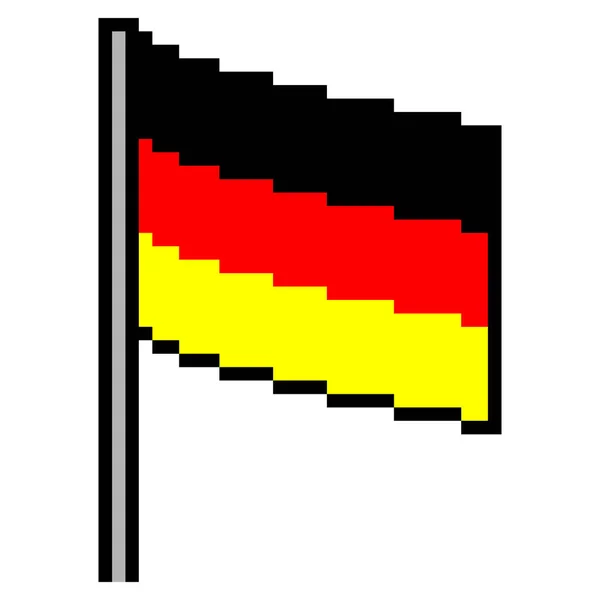 Germany Flag Pixel Art Vector Illustration — Stock Vector