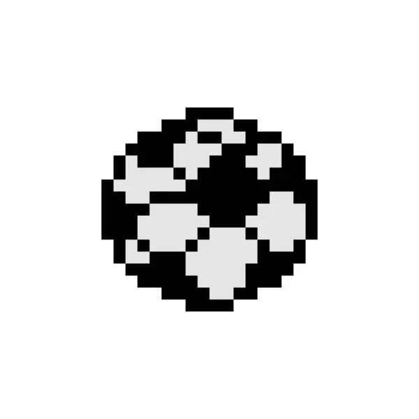 Ballon Football Avec Pixel Art — Image vectorielle
