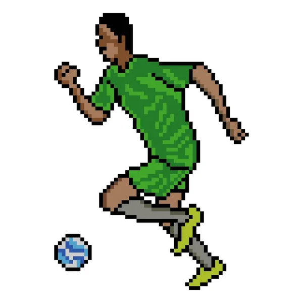 足球运动员运球 — 图库矢量图片