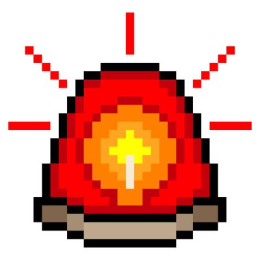 Piksel resim tarzında acil durum sirenleri