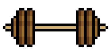 Piksel sanatı tarzında jimnastik halteri