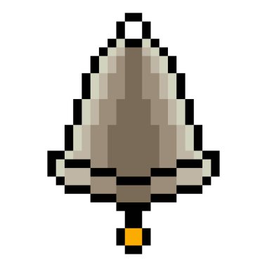 Piksel sanat tarzında çan