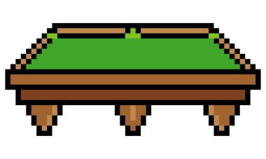 Piksel resim tarzında boş bilardo masası