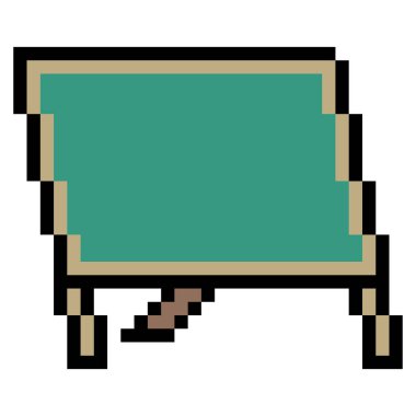 Piksel resimli tebeşir tahtası çerçevesi