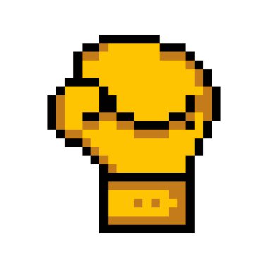 Piksel resim tarzında boks eldiveni