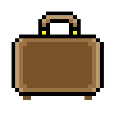 Piksel resim tarzlı iş çantası