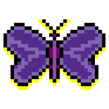 Piksel resim tarzında kelebek