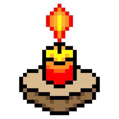 Piksel sanatında mum alevi