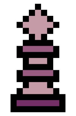 Piksel sanat tarzında Bishop satranç taşı