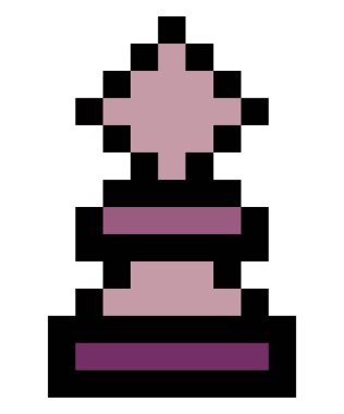 Piyon - Piksel resim tarzında satranç taşı