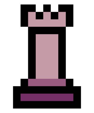 Piksel sanat tarzında satranç taşı