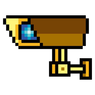 Piksel resim tarzında güvenlik kamerası