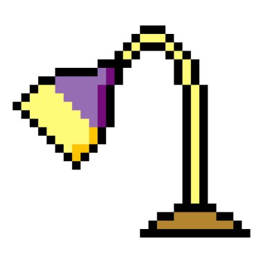 Piksel resim tasarımlı masa lambası