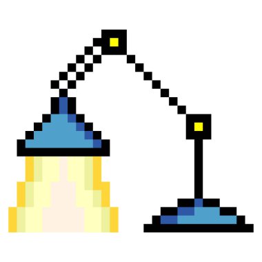 Piksel resim tasarımlı masa lambası