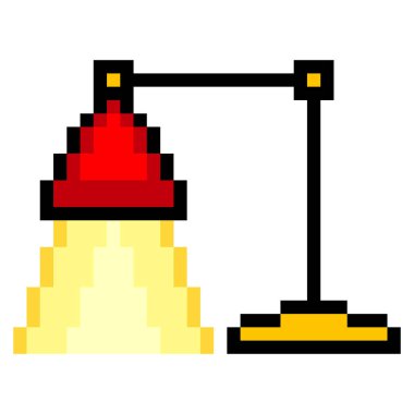 Piksel resim tasarımlı masa lambası