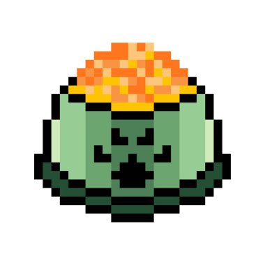 Piksel sanat tarzında köpek kasesi.