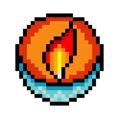 Piksel sanat tarzında ışık diwali mumları