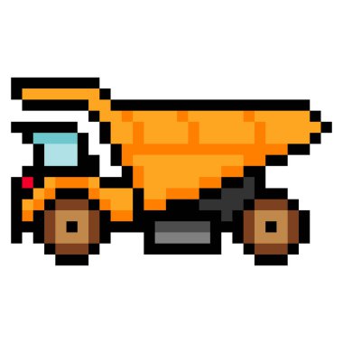 Piksel resimli çöp kamyonu