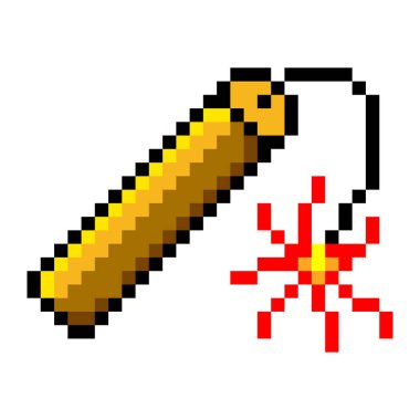 Piksel sanat tarzında dinamit patlayıcısı