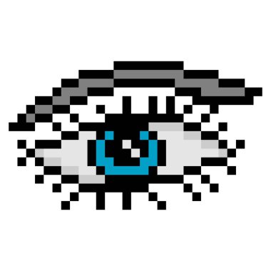 Piksel resim tarzında mavi gözler